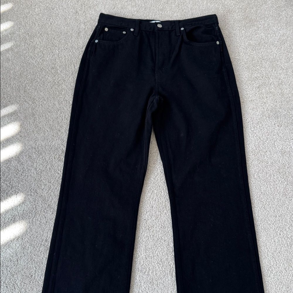 Re/Done 90's High-Rise Loose Baggy Straight-Leg Jeans 32" Black Sz29 - Picture 3 of 12